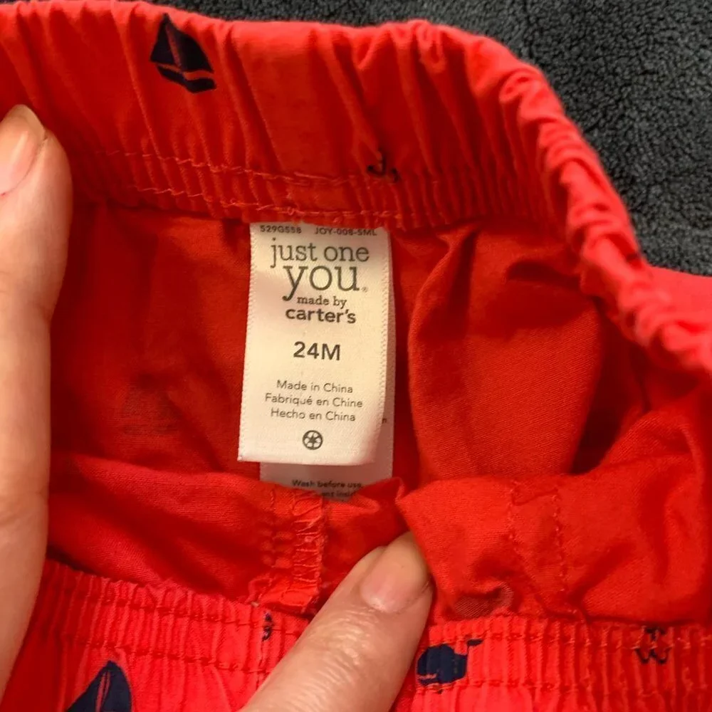 Carter’s Sea Themed Red Sailing Shorts - 24 months